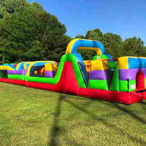 Надувная полоса препятствий для бизнеса «Радужный Драйв», 24×3×4 м