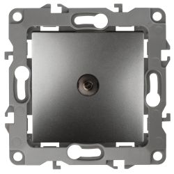 12-3101-12 ЭРА Розетка TV одиночная, IP20, Эра12, графит | Эра 12 Графит