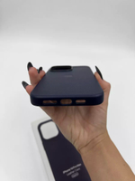 Кожаный чехол Leather Case iPhone 14 Pro Max, Ink Темно-Синий