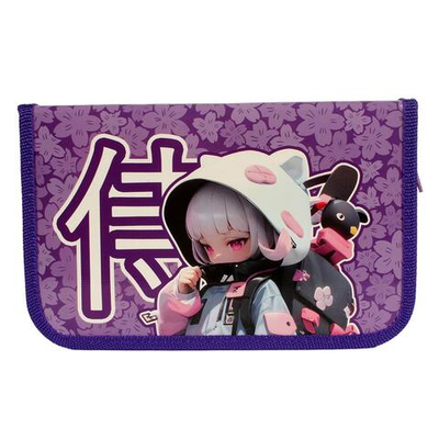 Пенал 1 секц. большой 190/115 "Девочка с рюкзаком 2024" (Пчелка)