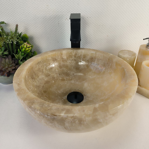 Раковина из оникса Bowl Yellow BO-64251 40*40*15 0196