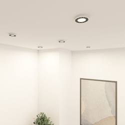 DK2441-WB Встраиваемый светильник DUAL 9+9 Вт, LED 4000K, IP 20, d120mm, белый/черный, алюминий/акрил