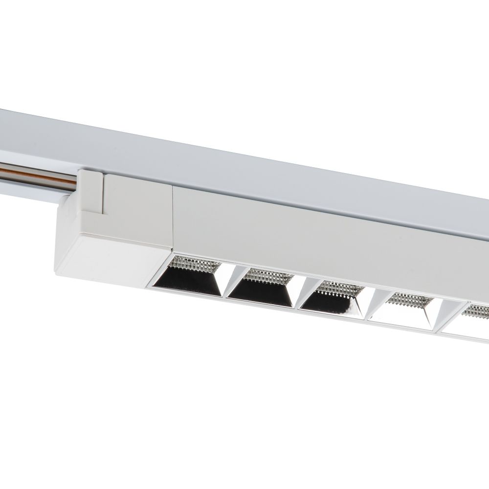 ULB-Q282 20W-4000K WHITE Светильник-прожектор светодиодный трековый. Линейный. 1600 Лм. Белый свет 4000К. Корпус белый. ТМ Volpe