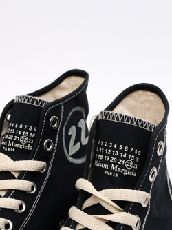 Кеды Maison Margiela Tabi Canvas High Top Black