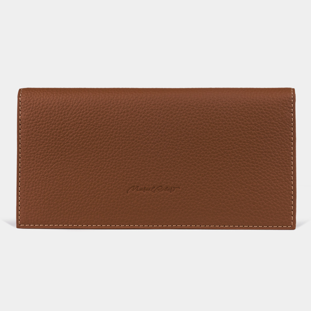 Кошелек длинный Eclair из кожи теленка, цвета карамель