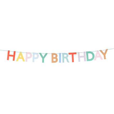 Гирлянда цветная "Happy Birthday" 1.8 м