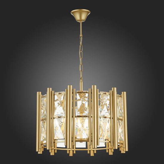 SL1623.203.06 Люстра подвесная ST-Luce шампань/шампань, прозрачный E14 6*40W CORSIA
