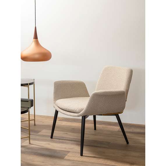 Кресло Hilde, серо-бежевое букле