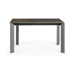 Стол Atta 140 (200) x90 антрацит, темно-коричневый, керамика