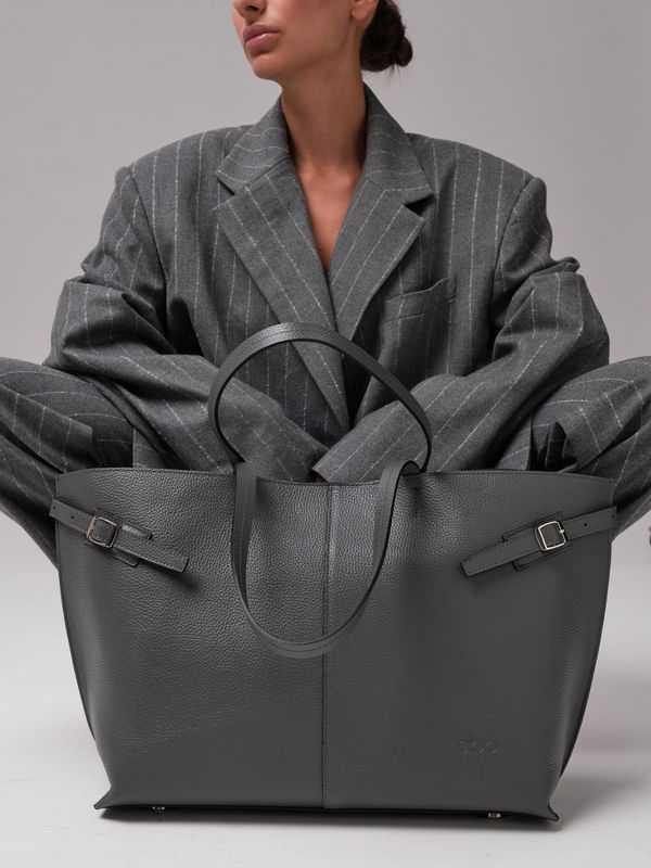 Женская кожаная сумка DBR 31170 мышиный