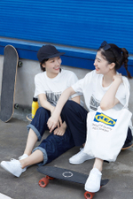 Шоппер IKEA EFTERTRADA (ЭФТЕРТРЭДА), Хлопок, Белый, 40x40 см