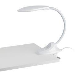 Настольный светильник ЭРА NLED-478-8W-W светодиодный на прищепке белый