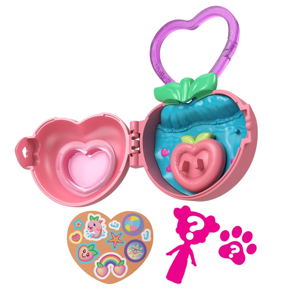 Polly Pocket - Фруктовый сюрприз КЛУБНИКА Компактный набор JKC87