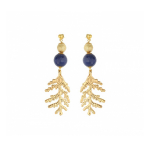 Серьги листья Ester Bijoux Кипарис OR902-G BR