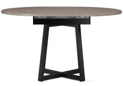 Деревянный стол Регна 100(130)х100х75 черный / бежевый