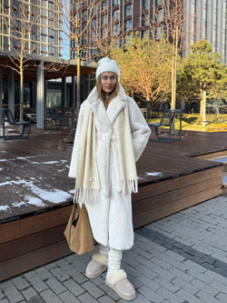 Шуба Lux макси белый