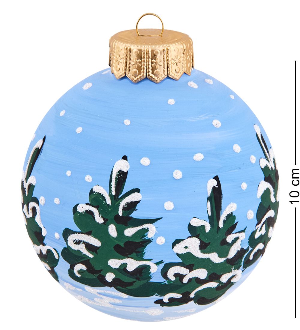 Элита НФШ-1688 Ел.украшение Шар «Снегурочка с козликом» 100 мм