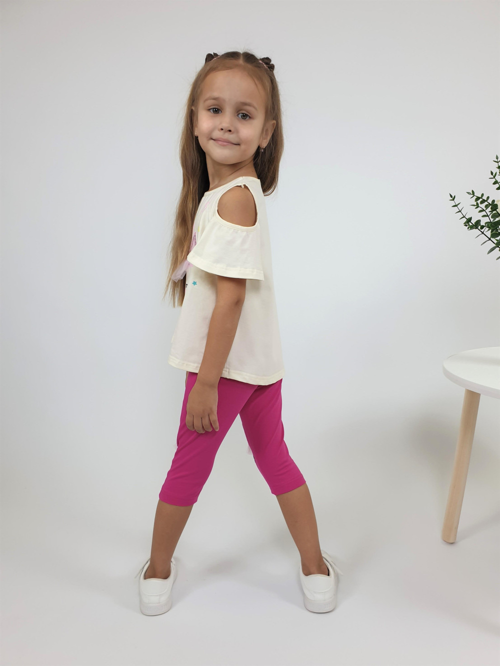 02-124-1 Комплект для девочки (фуфайка+ лосины)