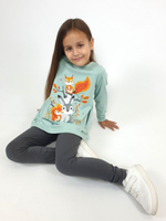 022-01-6 Комплект для девочки (джемпер+ лосины)