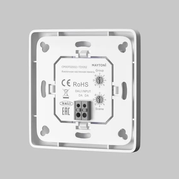 Кнопочная настенная панелья DALI DT6 панель для одной группы и 4-х сцен Lighting control 721052