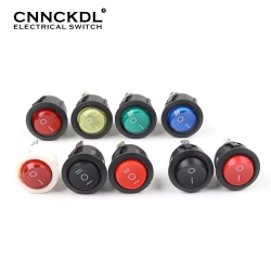 Переключатель круглый KCD1 ON-OFF-ON 3-pin 6А 250В D=23мм