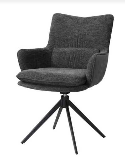 Стул MAYA 360 град. поворот Серый GINO-457 / SEA-458 / черный каркас, ®DISAUR