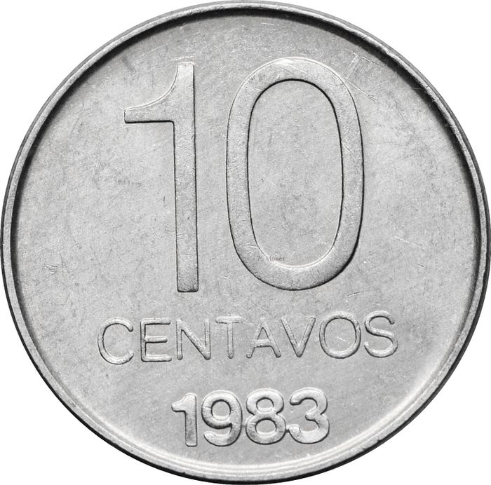 10 сентаво 1983 Аргентина