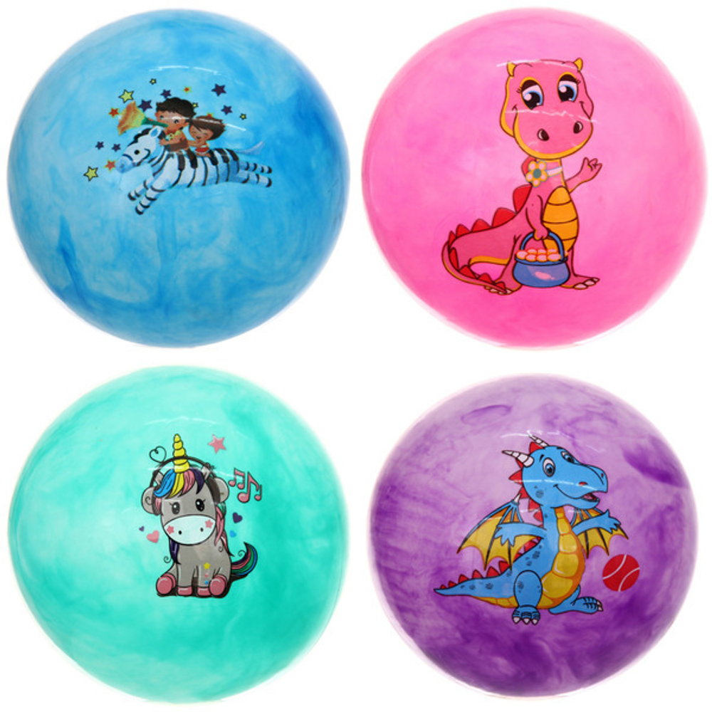 Мяч 22 см «Дракоша» (50 г), микс