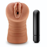 Мастурбатор-вагина цвета карамели Julieta с вибрацией (Цвет: карамель (темно-бежевый))