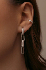Серьги ''Цепи'' сатинированные