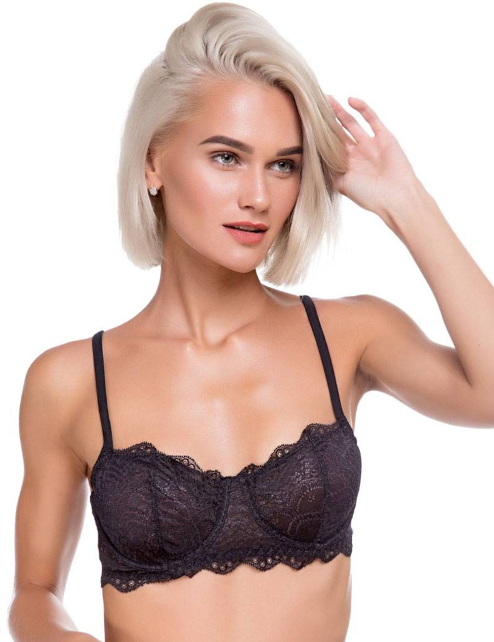 Бюстгальтер-балконет с мягкой чашкой из тюля Joy (Размер: 2C) (Цвет: белый)