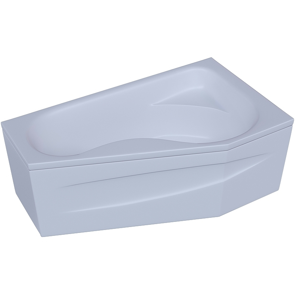 Акриловая ванна Aquatek (Акватек) Медея 170x95 R, с каркасом, с фронтальной панелью, со сливом-переливом