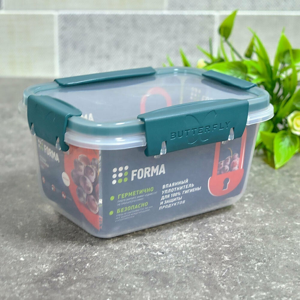 Контейнер 0,75л герметичный "Butterfly bright" (хвоя)