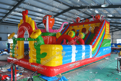Коммерческий надувной батут "Осьминожье царство"