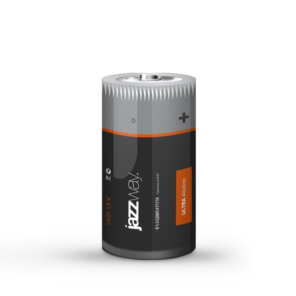 Элемент питания алкалиновый D/LR20 1.5В Ultra Alkaline BL-2 (блист.2шт) JazzWay 5005136