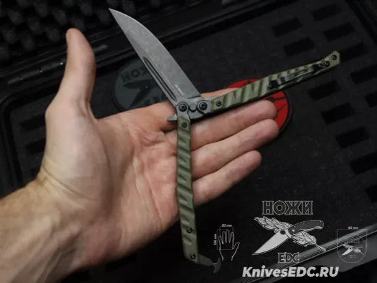 Нож бабочка (балисонг) НОКС Финка Б - сталь D2, рукоять G10