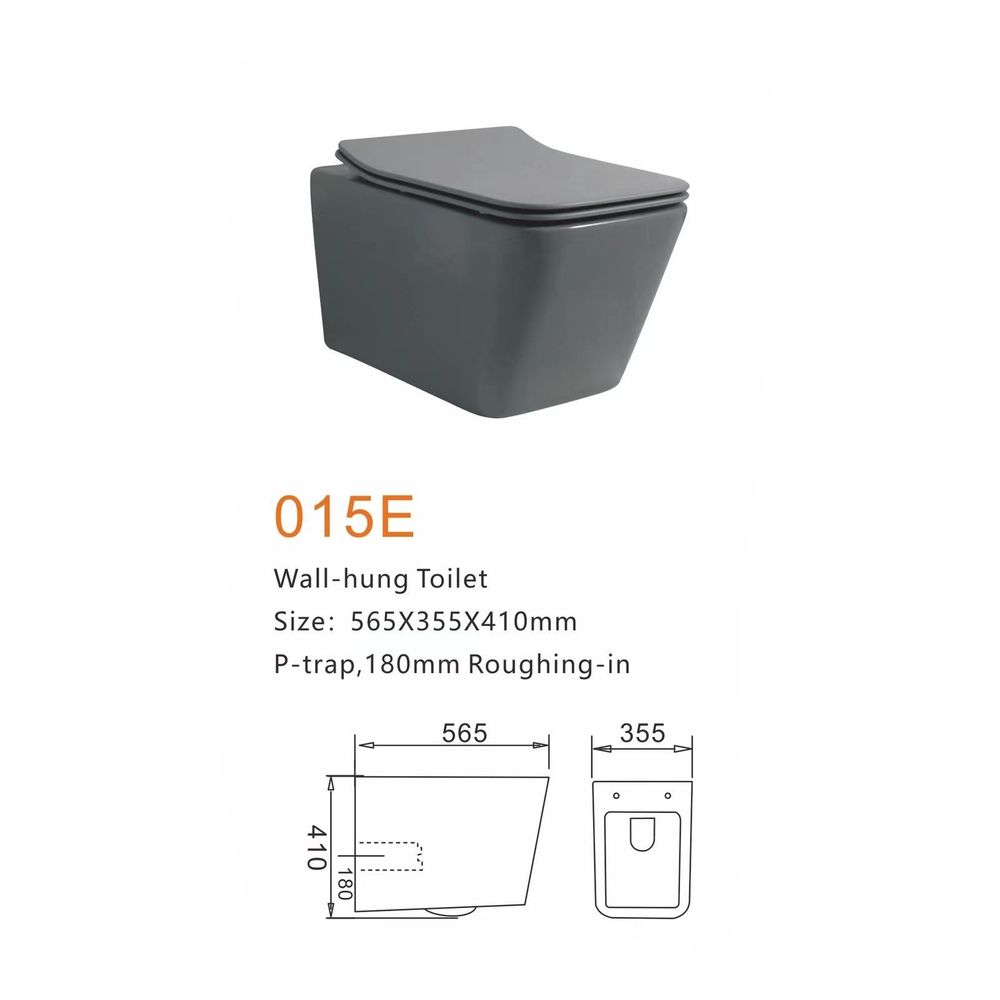 Подвесной унитаз MATT DARK GREY
