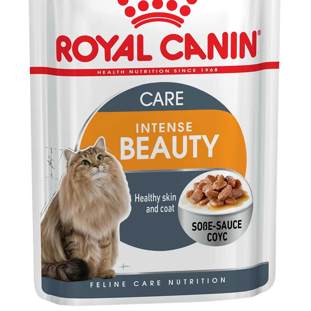 Royal Canin Intense Beauty 85 г соус - консервы (пауч) для кошек для красоты кожи и шерсти (кусочки)
