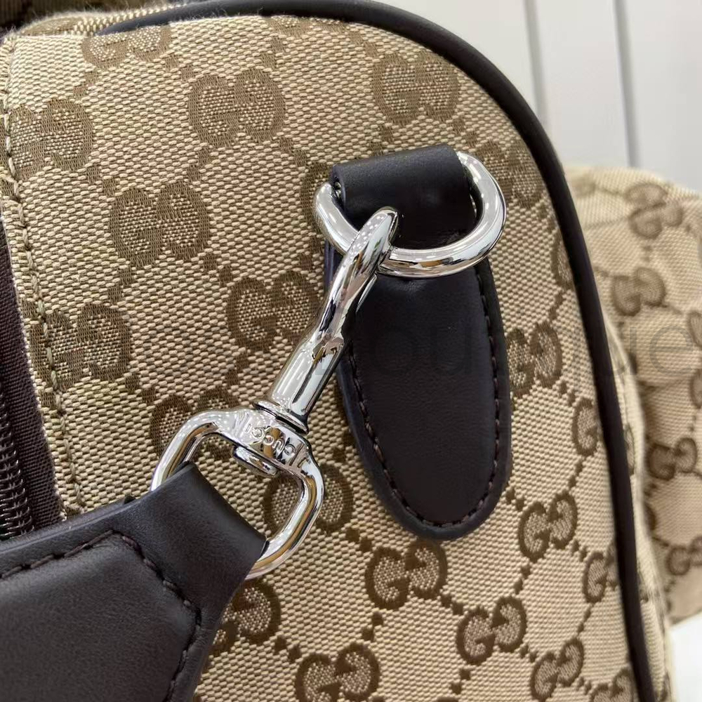 Мужская сумка Gucci GG Canvas Medium Duffle Bag бежевая