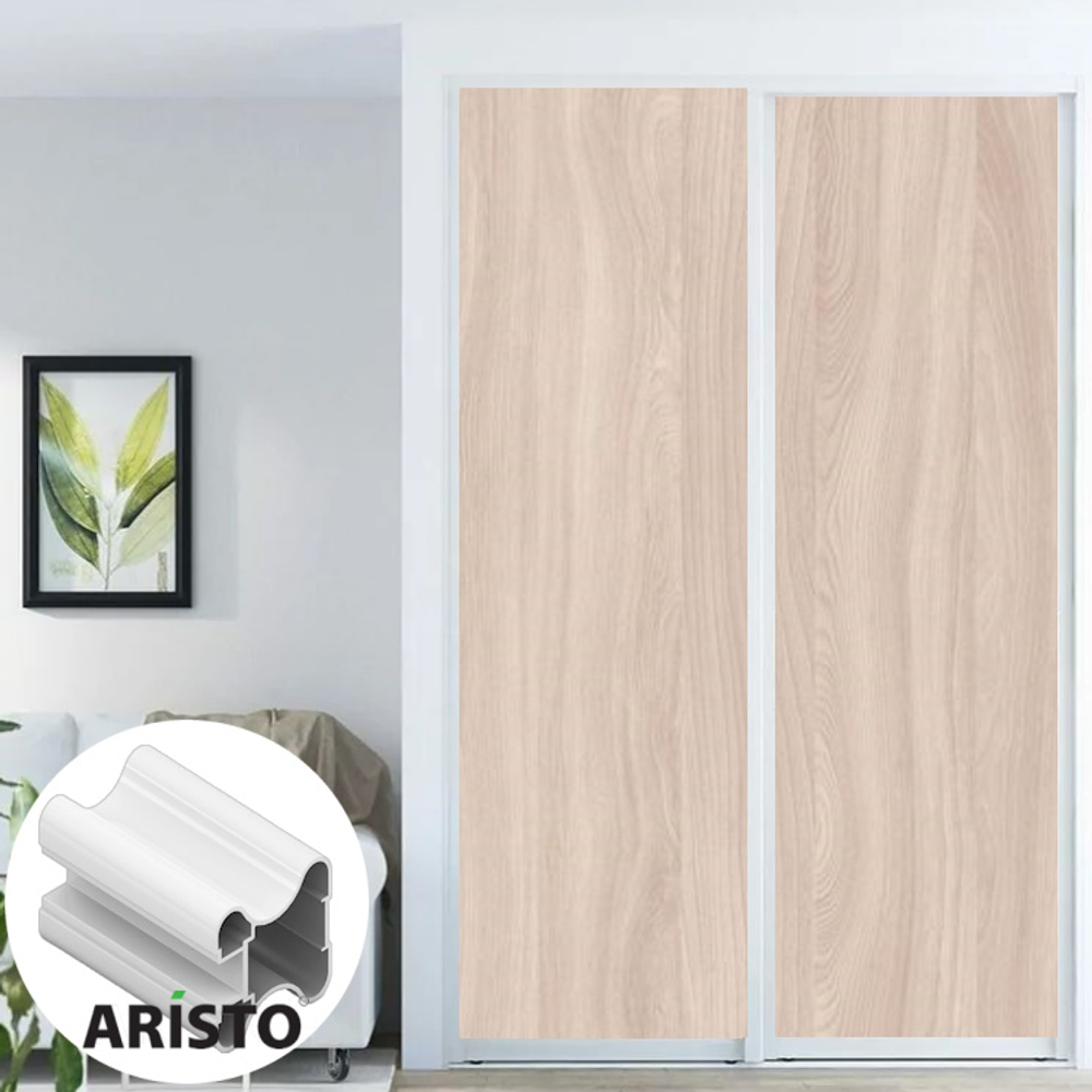 Дверь-купе ARISTO Н, ЛДСП LAMARTY, профиль белый глянец (17 цветов)