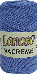 Пряжа Macrame Cotton, 250г, 250м, 85%хлопок, 15%полиэстер (цена за 1 шт)