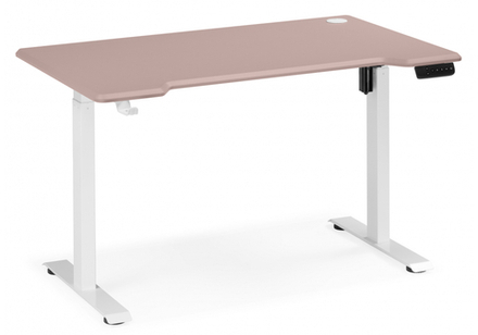 Компьютерный стол Woodville Маркос 120х75 розовый, белый, ножки белые