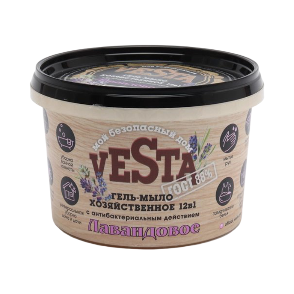 Гель-мыло "ВЕСТА" Лавандовое хозяйственное 500гр