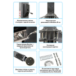 NORDBERG (N4124H1-4G_380) Подъемник двухстоечный 4 т, верхняя синхронизация, H=4,1 м, 380 В, серый