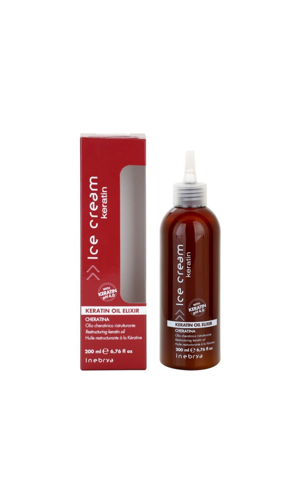 Inebrya Keratin - реструктурирующее кератиновое масло /   200  ml  / GTIN 8008277263144