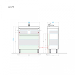 Тумба с раковиной Lana 70 белая