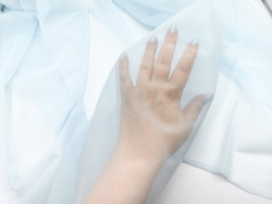 Капроновая сетка, небесно-голубой, малоэластичная, (Арт: KАS-051)