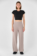 Брюки хлопковые широкие с манжетами с карманами