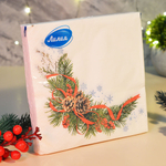 Салфетки 33*33см 20 листов 2-слойные "Хвойная"