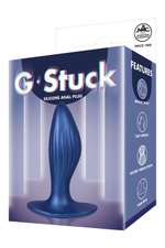 Синяя анальная пробка G Stuck Silicone Anal Plug - 12,5 см. (Цвет: синий)
